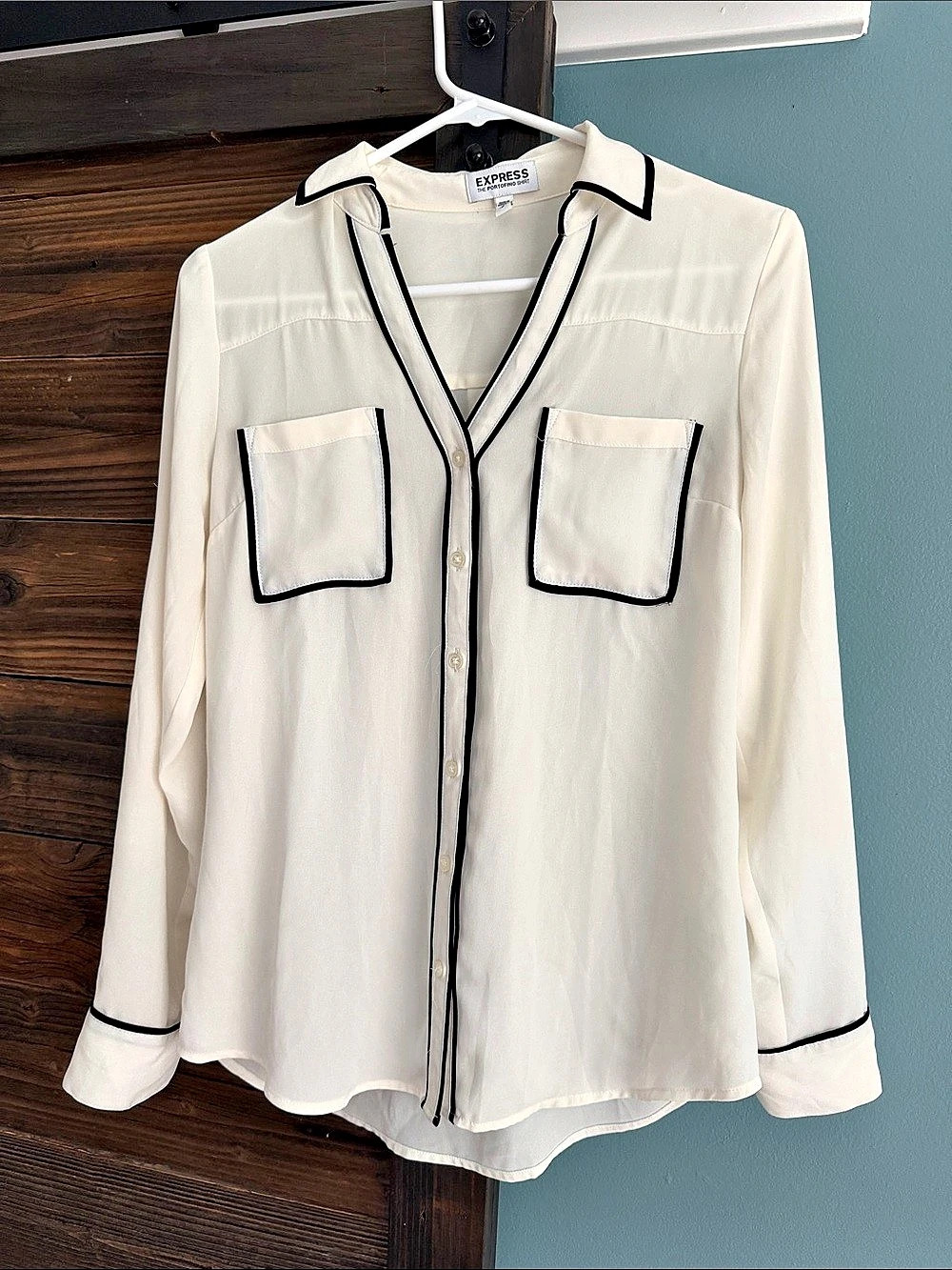 Express The Portofino Shirt with Black Piping Size Small